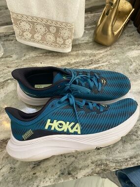 Hoka Teal & Navy Performance Running Shoes